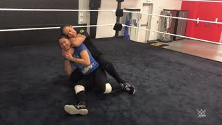 Shayna Baszler viciously interrupts a training session at the WWE Performance Center [upl. by Nulubez38]