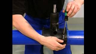 How to install a Friatec Electrofusion Tapping Saddle on polyethylene pipe [upl. by Yahska]