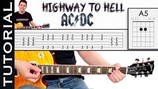 Como tocar Highway To Hell de AC DC tutorial fácil para cualquier guitarra [upl. by Sherburn]