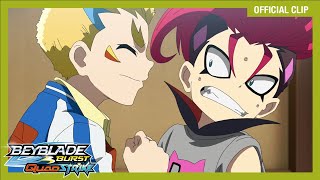 Dante meets Dark Prince  Latin America BEYBLADE BURST QUADSTRIKE EP3  Official Clip [upl. by Eicyac]