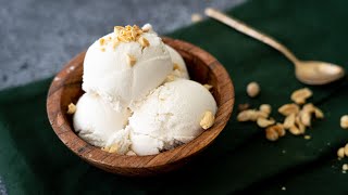 4ingredient Coconut Ice Cream  Thai Street Food [upl. by Arbe]