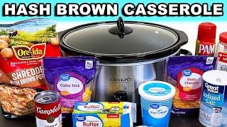 Crockpot Hash Brown Casserole Recipe [upl. by Vey25]