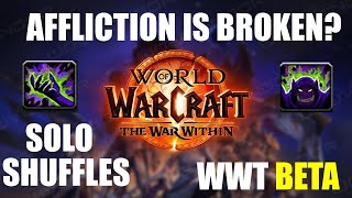 War Within Beta This Spec Is BROKEN  Affliction Warlock Solo Shuffles [upl. by Stallworth255]