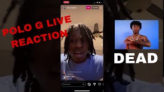 Polo G reacting to the Death of Lil Loaded on instagram live [upl. by Shama]