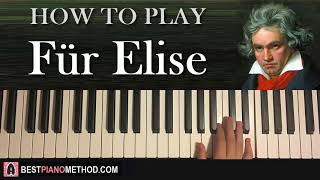 Für Elise  Fast amp Slow Piano Tutorial  Both Hands  Beginner [upl. by Anrahc]