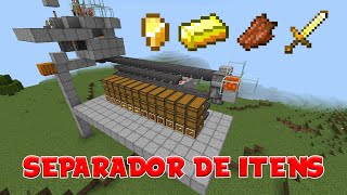 Como fazer um separador de itens super eficiênte  Minecraft Bedrock [upl. by Oihsoy]