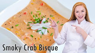 Smoky amp Creamy Crab Bisque With Bacon and Corn [upl. by Ponton764]