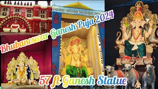 Bhubaneswar Ganesh Puja 2024  Ganesh Utsav  57ft Ganesh Statue  Visit On Weekend [upl. by Ahsitahs467]