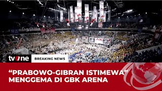 Ribuan Pendukung PrabowoGibran Penuhi Indonesia Arena GBK  Breaking News tvOne [upl. by Hovey]