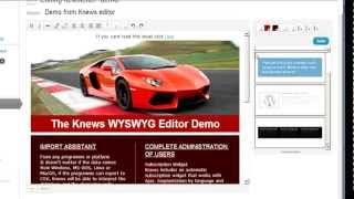 Knews WYSIWYG Editor Demo A Wordpress Newsletter Plugin [upl. by Hackney]