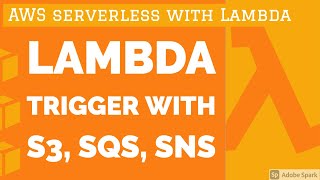 Different use case of lambda with S3 SQS SNS 19 [upl. by Xever]