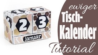 Tutorial Ewiger Tischkalender  Perpetual Calendar aus Papier  DEUTSCH [upl. by Billi]