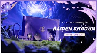 Raiden Shogun Superb Magnetic Charging Power Bank Set Genshin Impact [upl. by Lyrej863]