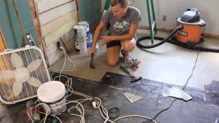 how we removed our asbestos floor tiles [upl. by Kynthia692]