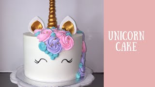 Simple Unicorn Cake [upl. by Vokaay792]