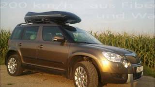 Skoda YETI mit Panoramadach und Dachbox Video und Bilder [upl. by Lithea]