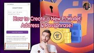 How to Create a New Pi Wallet Address amp Passphrase StepbyStep Guide [upl. by Flint]