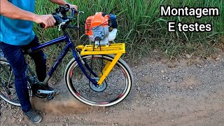 como montar motor de ROÃ‡ADEIRA na dianteira da BICICLETA [upl. by Nimad661]