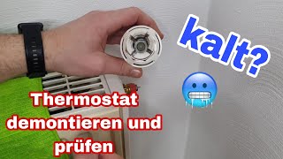 Heizungsthermostat demontieren wechseln Heizkörperthermostat klemmt und die Heizung wird nicht warm [upl. by Faunie]