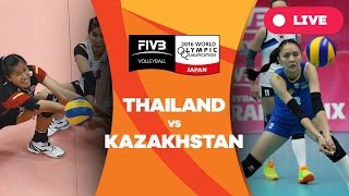 Thailand v Kazakhstan  2016 Womens World Olympic Qualification Tournament [upl. by Ahsyekat]