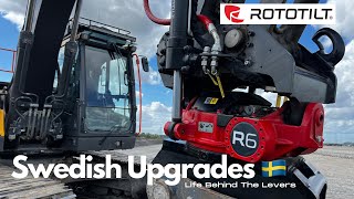 Transforming A Volvo EC220  Rototilt R6 is Fitted  Tilt Rotator  Unlocking Excavators Potential [upl. by Holtorf869]