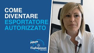 Come diventare esportatore autorizzato PilloleConfartigianatoVicenza [upl. by Nya]