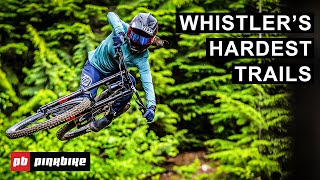 Attempting Every Double Black Diamond In The Whistler Bike Park In A Day [upl. by Pomcroy]