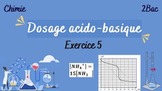 Dosage ACIDOBASIQUE pHmétrie Exercice 5  BAC 2022  المعايرة الحمضية القاعدية  ثانية بكالوريا [upl. by Geesey655]