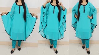 Butterfly Kaftan Dress Design Cutting and StitchingCircularUmbrella Kaftan kurti DesignDIY kaftan [upl. by Chao]