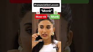 How NOT to pronounce the word  Monk english pronunciation uk us spokenenglish [upl. by Layol]