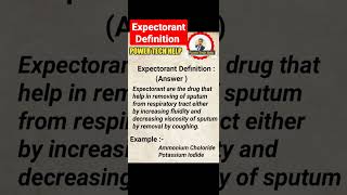 Expectorant Definition with example [upl. by Hermine]