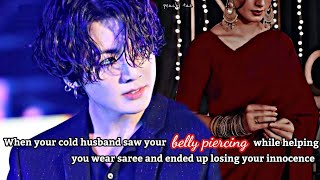 When your cold husband saw your b€lly pi€rcing while helping you wear saree and ended up losing [upl. by Zaob]