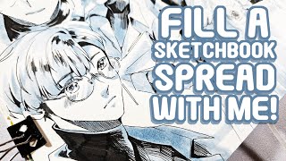 Sketchbook Session  Monochromatic Spread [upl. by Zalea]