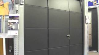 Hormann LPU 42 L Ribbed Sectional Door with Wicket Door [upl. by Oiruam]