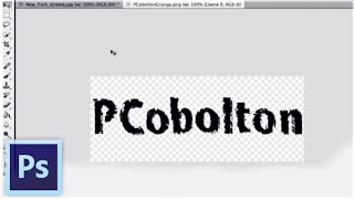 Photoshop Tutorial Grunge Texteffekt erstellen [upl. by Attaynik611]