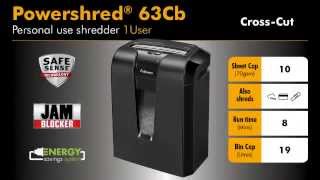 Fellowes® Powershred® 63Cb CrossCut Shredder Demo [upl. by Johst]