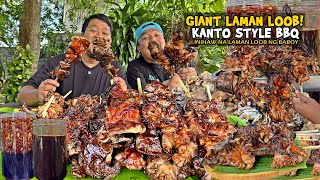 Giant quotLAMAN LOOB ng BABOYquot Kanto Style BBQ  Taba Tumbong Puso Bulaklak Baga Atay [upl. by Ocram]