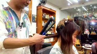 Kĩ thuật căn cữ trong quá trình uốn tóc nữ P2 Vlog 04  Giang  Lam Anh Hair Salon [upl. by Idzik]