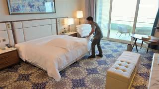 Housekeeping tips How to make the perfect hotel bed [upl. by Stranger874]