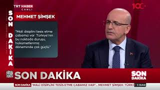 Hazine ve Maliye Bakanımız SN Mehmet Şimşek TRT HABER Özel Yayınına Konuk Oldu [upl. by Karyn811]