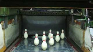 Duckpin bowling VERY close up [upl. by Atirys570]