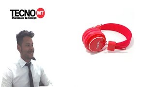 Revisión Audifonos Diadema Inalambricos Con Bluetooth Micro SD Rojos Wia [upl. by Brietta]