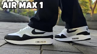 Nike AIR Max 1 Black amp white Detailed review  Size comfort fitting and price [upl. by Alban]