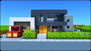 How To Build a Modern House In Minecraft  Including Interior [upl. by Freudberg859]