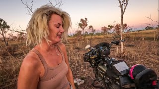 No water no food no fuel motorbike tyre is flat deep into the Gibb River [upl. by Greenfield]