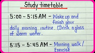 Best timetable for class 12th  Study routine for class 12th  Topper student time table [upl. by Hameean590]