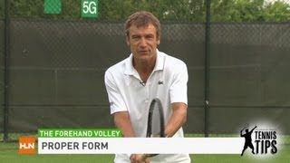 Mats Wilander shows you a proper forehand volley [upl. by Ayocat739]