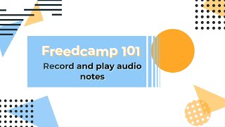 Record and play audio notes in Freedcamp [upl. by Holden]