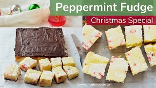 White Chocolate Peppermint Fudge  Christmas Special Recipes [upl. by Nnaeinahpets17]