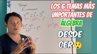 🔴6 TEMAS MÁS IMPORTANTES de ÁLGEBRA😲PAA 2024 ✅ [upl. by Licec]